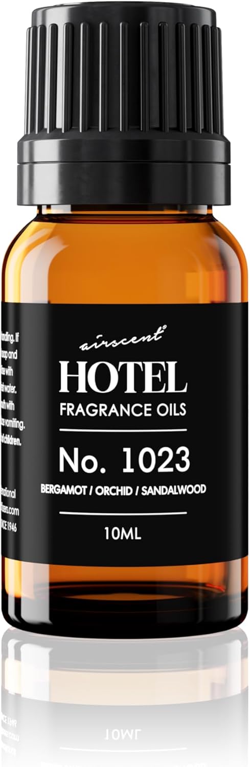 AirScent Hotel Diffuser Oil No. 1023 Inspired by The Baccarat Hotel Scent - Love Affair Fragrance Oil for Ultrasonic and Waterless Diffusers and Crafting - 10 mL, 0.34 fl oz Glass Bottle with Dropper