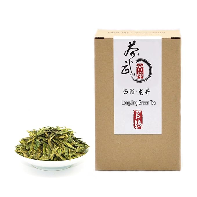 ChaWuWarmSun [B] LongJing Green Tea,8.8oz/250g,Chinese Dragon Well Green Tea Loose Leaf
