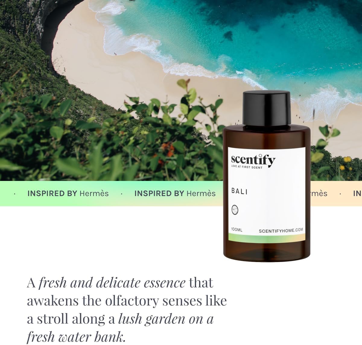 Scentify Bali Aroma Oil Refill Scent for Oil Diffusers - Lemon, Green, Amber, Musk, Woody Scents - Luxurious Relaxing Aromatherapy Diffuser Fragrance 100ml, 3.38 oz Visit the Scentify Store