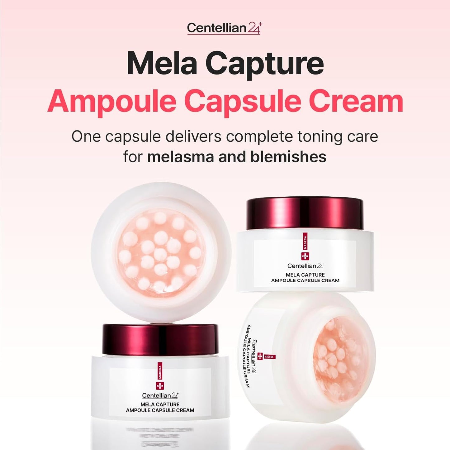 CENTELLIAN 24 Madeca Mela Capture Ampoule Capsule Cream | Brightening & Anti-Aging Face Moisturizer with Peptides & Centella Asiatica, Hydrating & Firming Korean Skincare Cream, 1.85 fl oz (55ml)