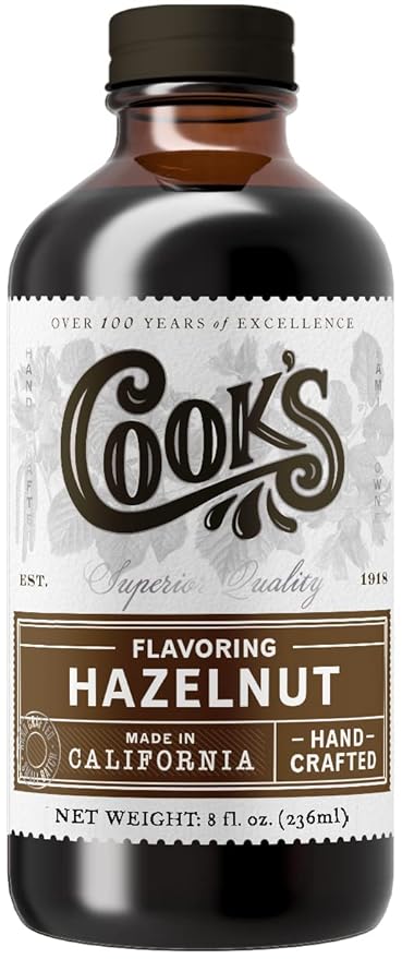 Cook's, Pure Hazelnut Flavor, Perfect for Baking and Cooking, Certified Kosher, Gluten Free, Allergen Free, Vegan, 8 oz