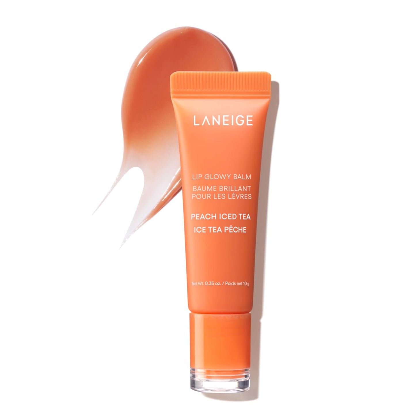 LANEIGE Lip Glowy Balm: Sheer Tinted Lip Moisturizer with Shea Butter, for Hydrating Shine & Soft Lips (Peach Iced Tea)