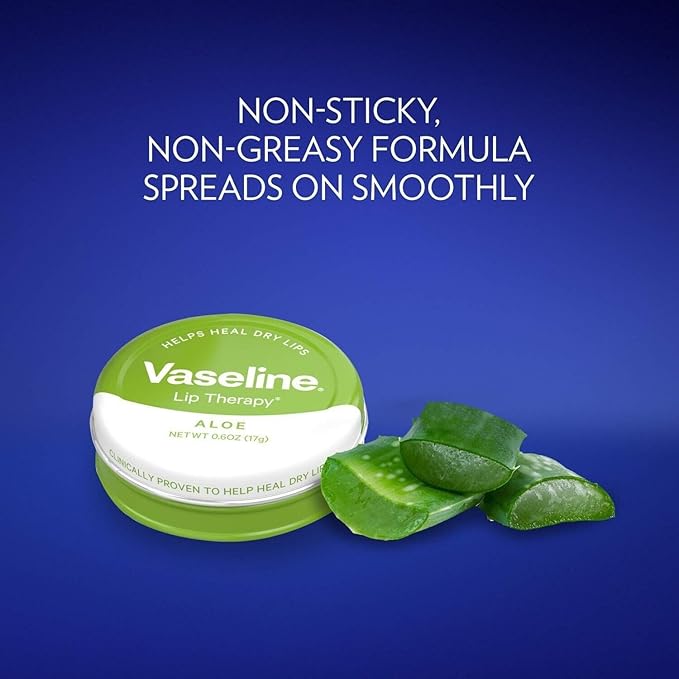 Vaseline Lip Therapy, Aloe, 0.6 oz (17 g) (Pack Of 3)