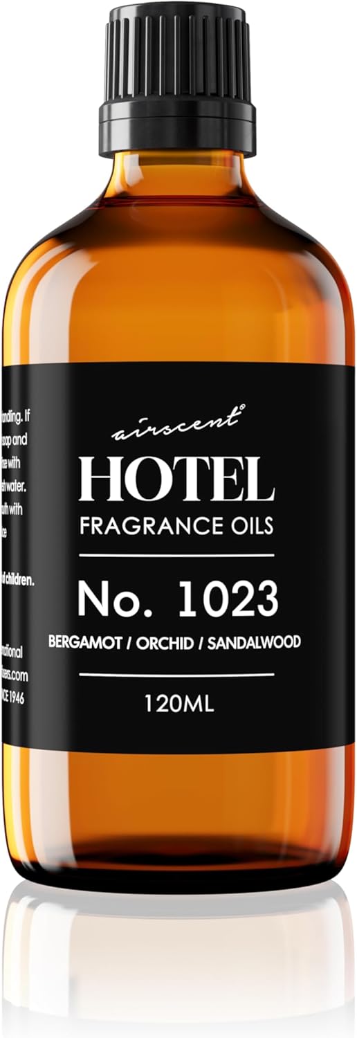 AirScent Hotel Diffuser Oil No. 1023 Inspired by The Baccarat Hotel Scent - Love Affair Fragrance Oil for Ultrasonic and Waterless Diffusers and Crafting - 10 mL, 0.34 fl oz Glass Bottle with Dropper