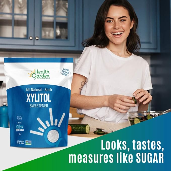 Health Garden Birch Xylitol Sweetener - Non GMO - Kosher - Made in the U.S.A. - Keto Friendly (10 lbs)