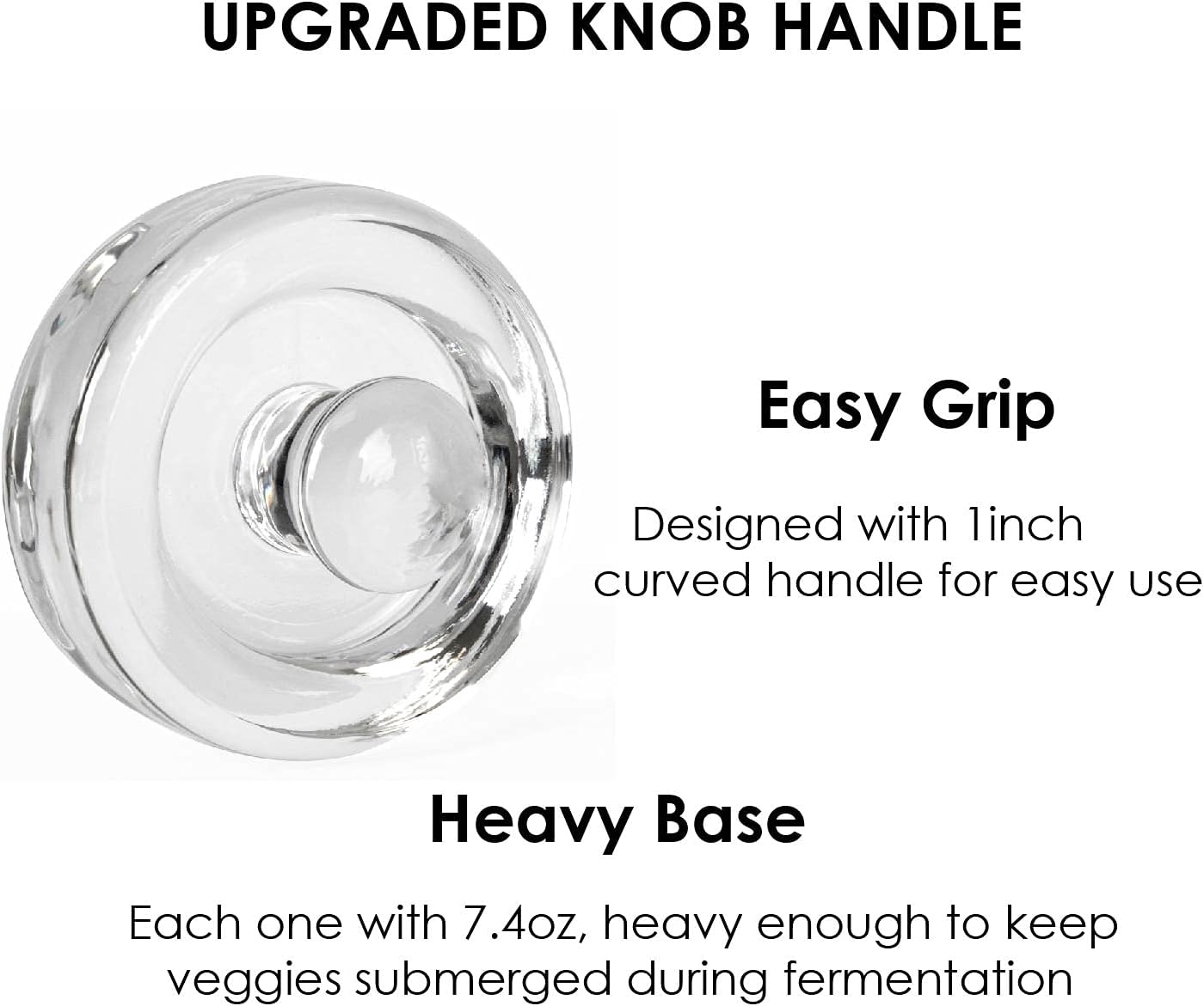 JILLMO Fermentation Kit for Wide Mouth Mason Jars – 4 Pack Fermentation Lids with Airlocks and Glass Weights, Easy Fermenting Set (Jars Not Included)