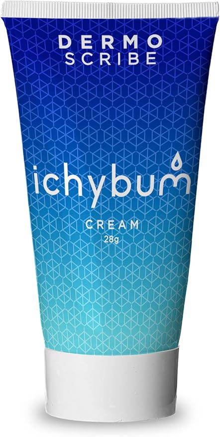 Ichybum Anal Itching Cream, Hemorrhoid Itch Cream for Chronic Itch, Hemorrhoids, & Athlete’s Foot, Contains Hydrocortisone & Clioquinol, 28g