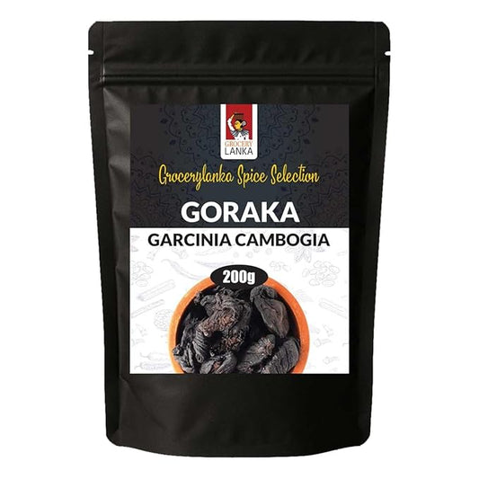 Goraka 200g (7oz), Dried Garcinia Cambogia, Natural Food Souring Agent | Malabar Tamarind | Kudampuli