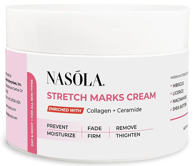 Stretch Mark Cream for Pregnancy, Eliminate and Prevent Deep Stretch Marks, Moisturizer Belly Cream for Pregnancy and Scars Removal With Enriched Collagen and Ceramide, 4.23 Oz