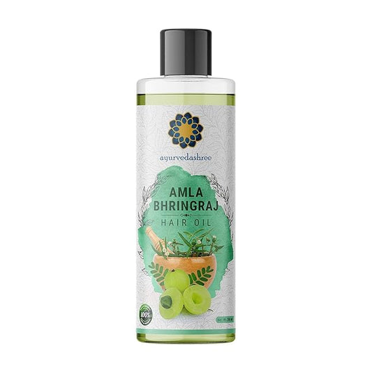 Hair Oil, 200 ml with Amla , Bhringraj , Brahmi , Methi , Shikakai , Neem , Henna , Pine , Clove , Eucalyptus & Citronella Oil