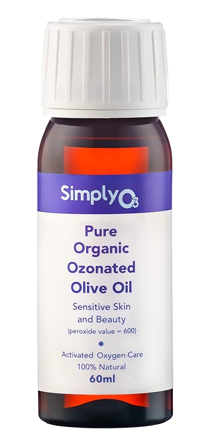 Pure Organic Ozonated Olive Oil 600 Peroxide For Face and Skin Helps In Acne, Anti-Aging, Wrinkles and All Skin Problems For Sensitive Skin with Made in Spain