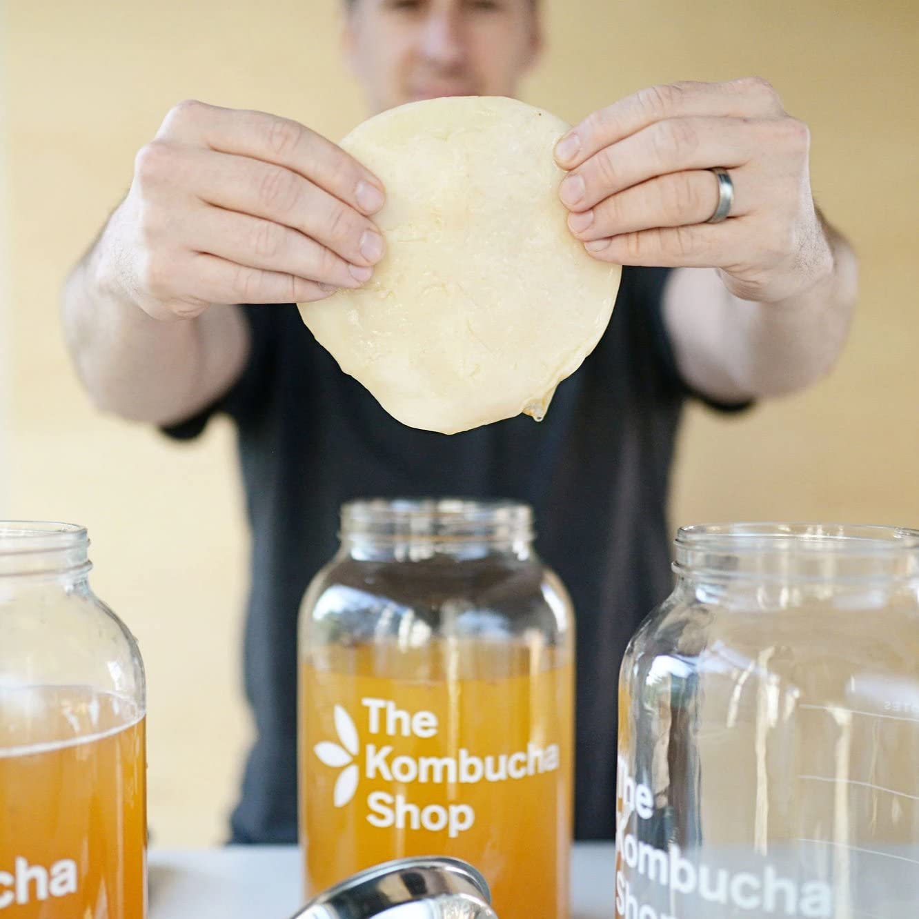 100% Organic SCOBY Kombucha Starter Kit - 100% Guaranteed to Brew - Fresh, Live Culture with Starter Liquid - The Kombucha Shop