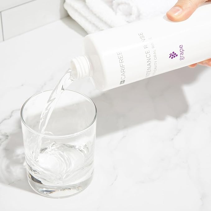 CariFree Maintenance & Prevention Kit, Grape | Anti-Cavity Fluoride Toothpaste & Mouthwash Freshens Breath and Moistens Mouth | Dentist Recommended for Oral Care (2 Piece Set)