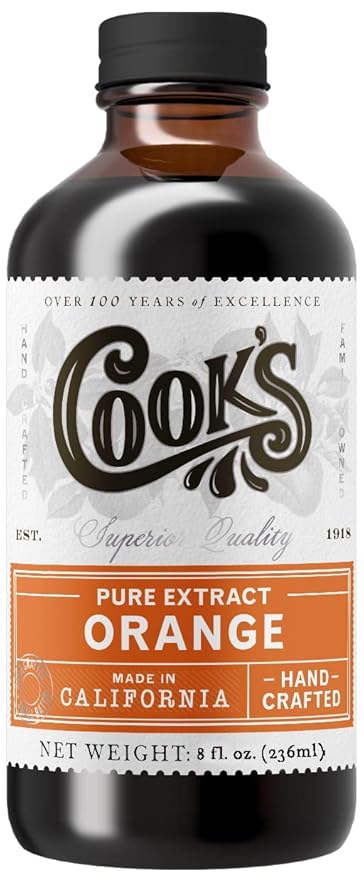 Cook's Pure Orange Extract From Florida Oranges | For Ice Cream, Cakes, Breads, Cookies and Drinks, 8 oz