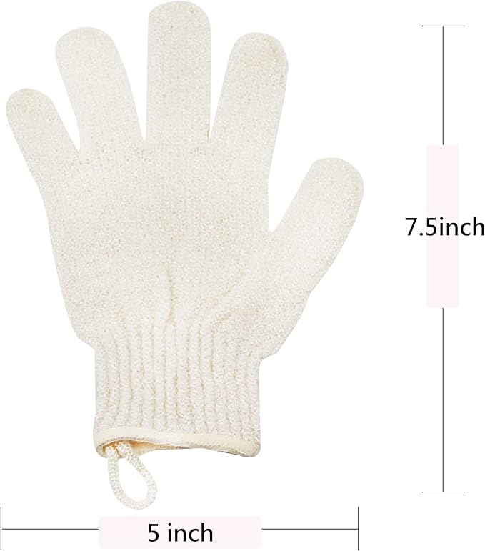 Exfoliating Glove - Body Scrub For Smooth And Soft Skin - Body Exfoliator For Ingrown Hair Dead Skin Remover And Itchy And Flaky Skin - Scrubber Shower Accessories For Women And Men 1 Pair Glove