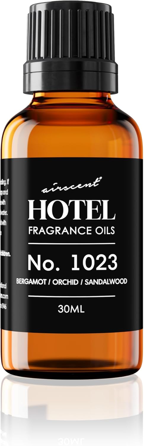 AirScent Hotel Diffuser Oil No. 1023 Inspired by The Baccarat Hotel Scent - Love Affair Fragrance Oil for Ultrasonic and Waterless Diffusers and Crafting - 10 mL, 0.34 fl oz Glass Bottle with Dropper
