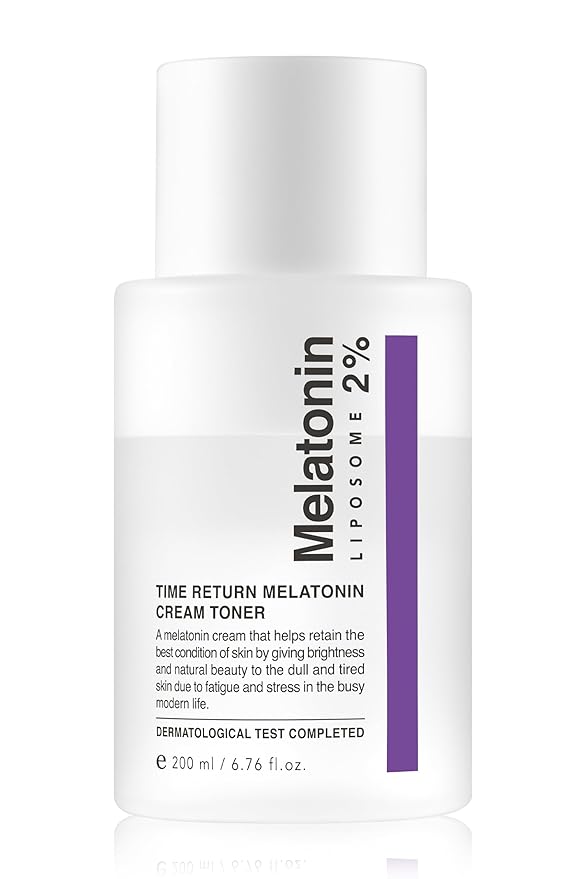 Time Return Melatonin Cream Toner | Highly Moisturizing Facial Toner for Sensitive Skin | Clarifying & Calming Toner for Face | Hydrating Toner for Face | Toner Cream Skin Toner (6.76 fl oz)
