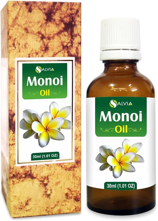 Salvia Monoi Oil - Pure Infused Oil for Hair and Skin Care | DIY Home Use - Stronger, Shinier Hair - 30 ML