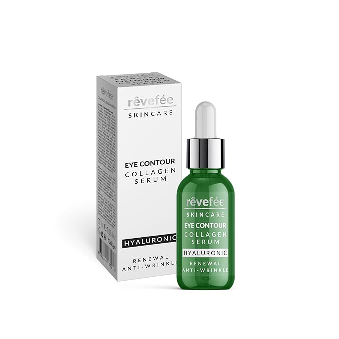 Collagen Hyaluronic Acid Serum. Reduces Dark circles. Puffy Eyes, Wrinkles, Under Eye Bags, Fine Lines, Anti-Aging, Hydrating Complex Eye Contour Serum, Effective Formula.