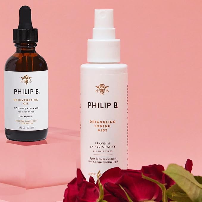 PHILIP B Detangling Toning Mist pH Restorative 4.23 oz. (125 ml) | Un-Tease Tangles, Leaves Hair Glossy, Smooth and Frizz-Free