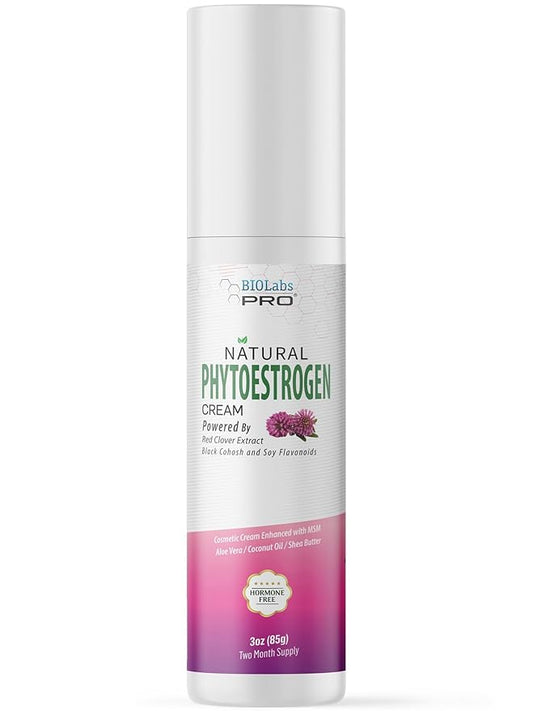 BIOLABS PRO Phytoestrogen Cream - Natural Plant Based Support, Hormone-Free Formula - Red Clover Extract, Black Cohosh & Soy Flavonoids - Two Month Supply - 3oz
