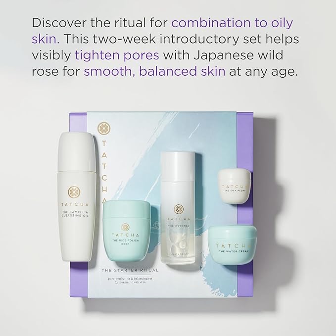 Tatcha The Starter Ritual Set - Pore-Refining & Clarifying Set | 2 Week Introductory Set | $92 Value