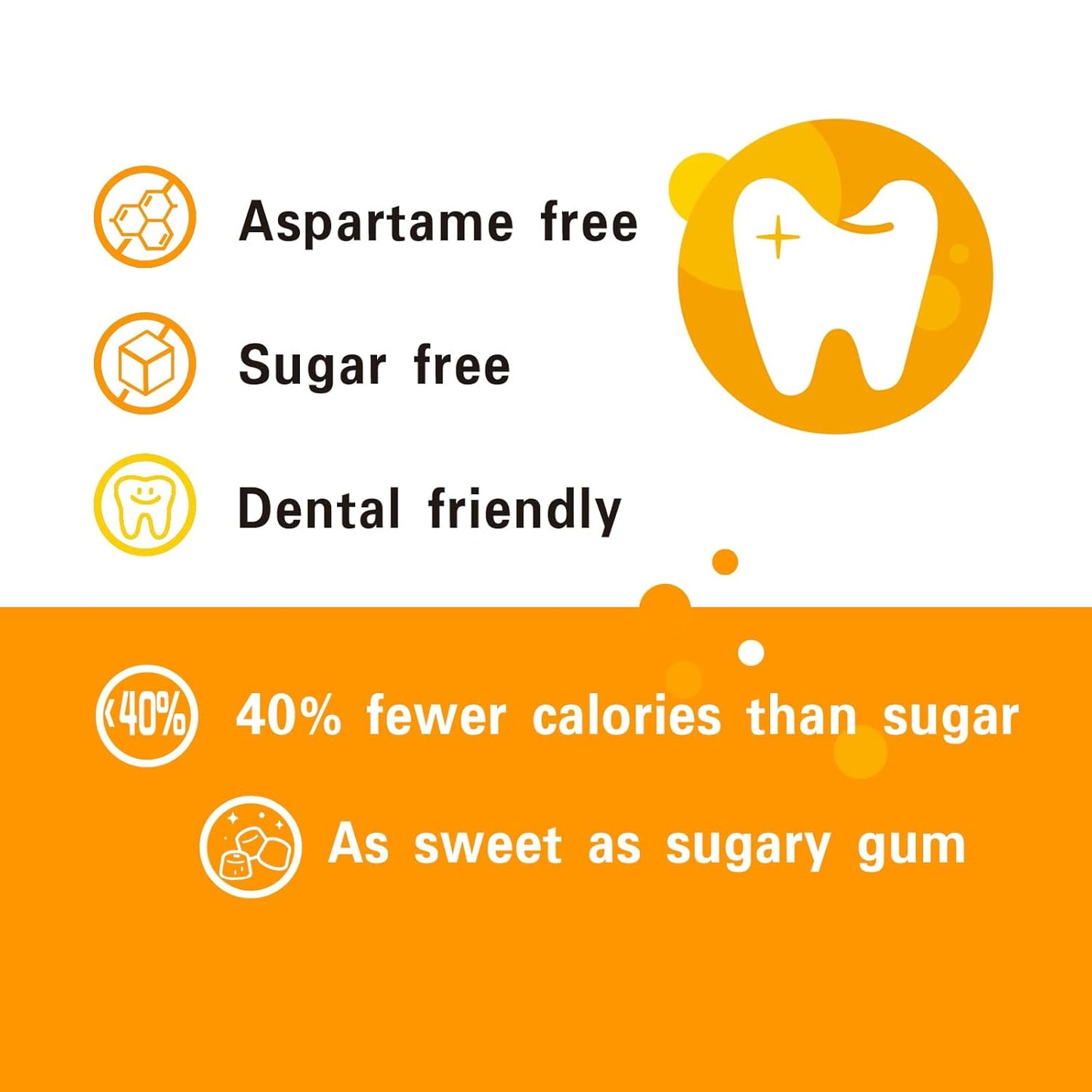 DC24 DAILY CARE Xylitol Chewing Gum, Aspartame & Sugar Free, Fresh Fruit Flavor, Non-GMO, Gluten Free, Vegan, 60 Pieces, Pack of 2