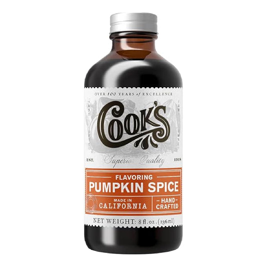 Cook's, Pumpkin Spice Flavoring, for Baking, Cookies, Beverages, Cakes, Breads, 8 oz