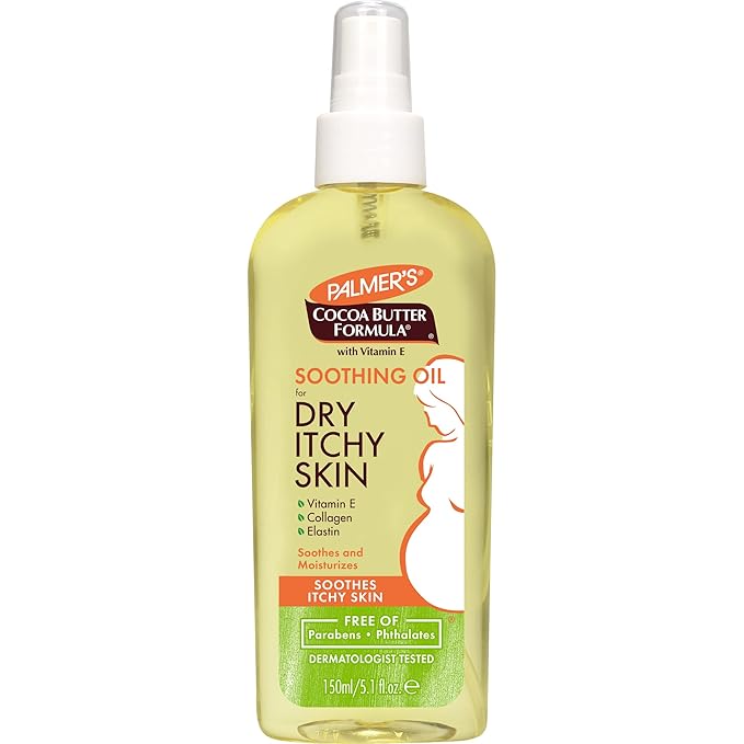 Palmer's Cocoa Butter Formula Massage Lotion for Stretch Marks & Cocoa Butter Formula Soothing Oil with Vitamin E, Dry, Itchy Skin Relief, Pregnancy-Safe Anti-Itch Body Oil, 5.1 Ounces