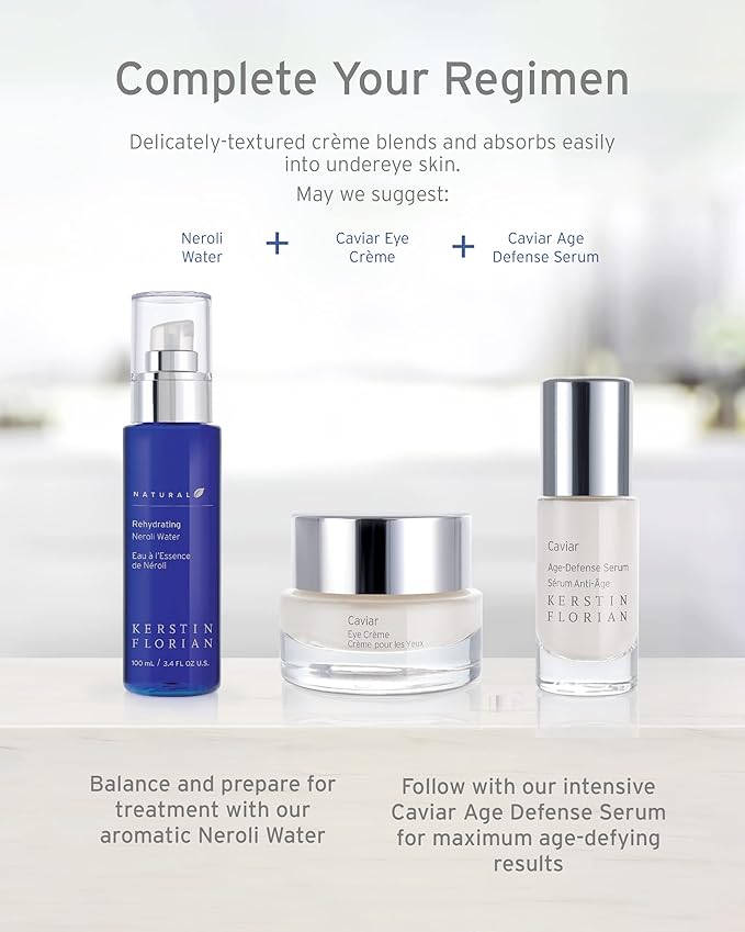 Kerstin Florian Caviar Eye Crème, For Anti-Aging, Puffiness and Dark Circles .5 fl oz