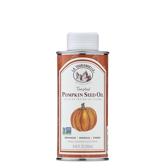 La Tourangelle, Toasted Pumpkin Seed Oil, Great for Cooking, Salad Dressings, Pastas, and Spreads, Health and Beauty Oil, 8.45 Fl Oz