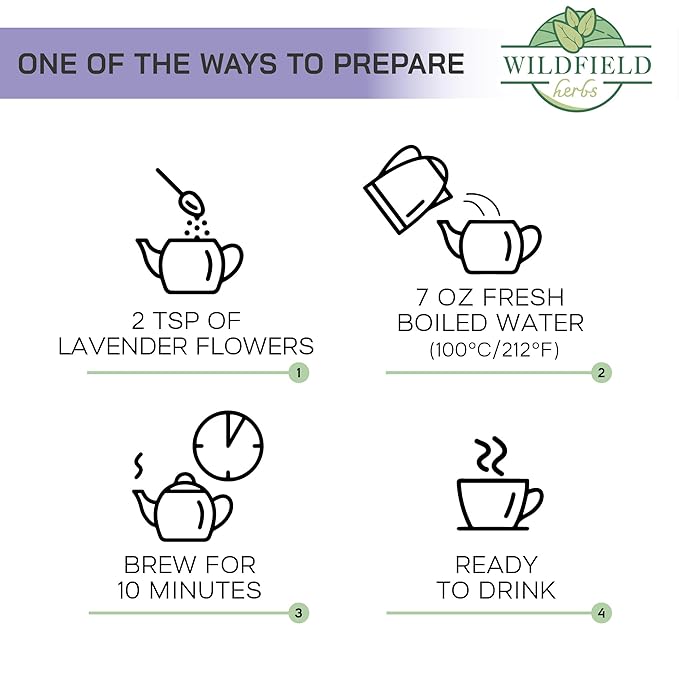 4 oz. Dried Lavender Flowers Herb Tea (Lavandula angustifolia) - 113 g Lavender Herbs Dried Tea Flores de lavanda