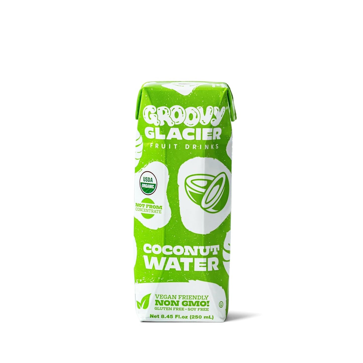 Groovy Glacier Coconut Water - Premium Quality Coconut Water - 8.45 Fl Oz - Pack of 12