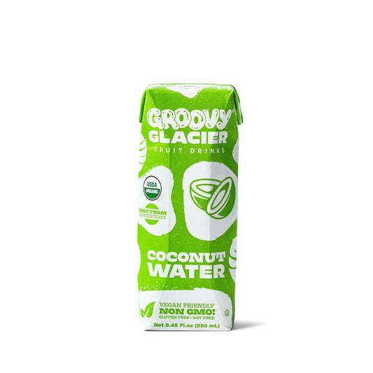 Groovy Glacier Coconut Water - Premium Quality Coconut Water - 8.45 Fl Oz - Pack of 12
