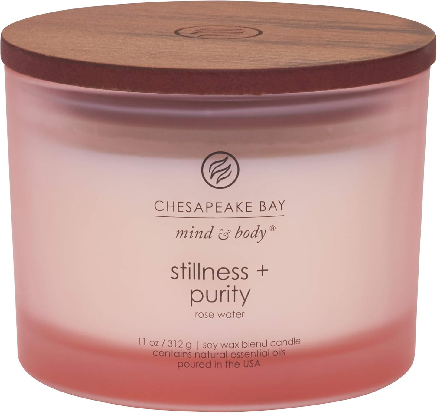 Chesapeake Bay Candle PT40896 Scented Candle, Stillness + Purity (Rose Water), Coffee Table,Orange, Home Décor 3 wicks