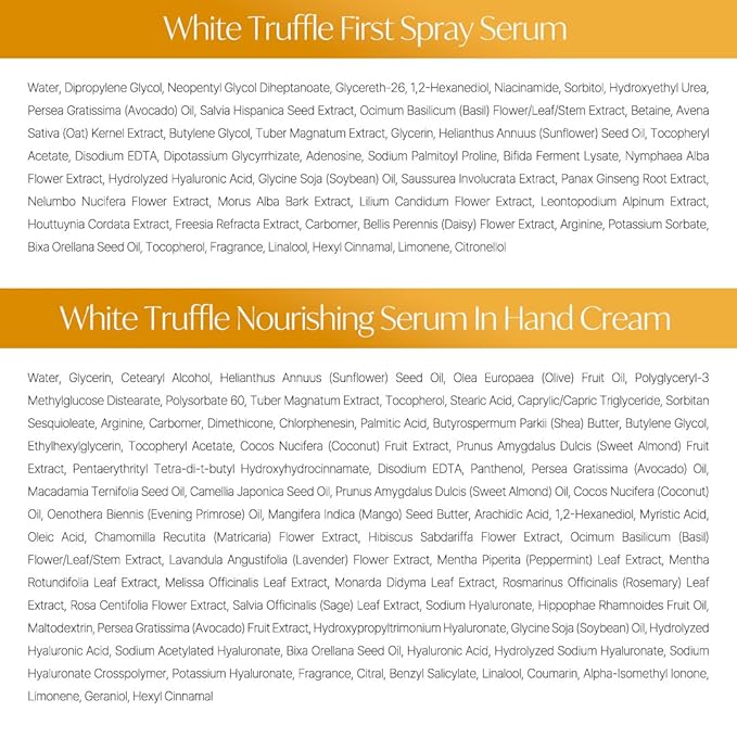 d'Alba All About Korean Skin Care, Gift Set for White Truffle First Spray Serum & Nourishing Hand Cream, Perfect for Mothers Day Gift