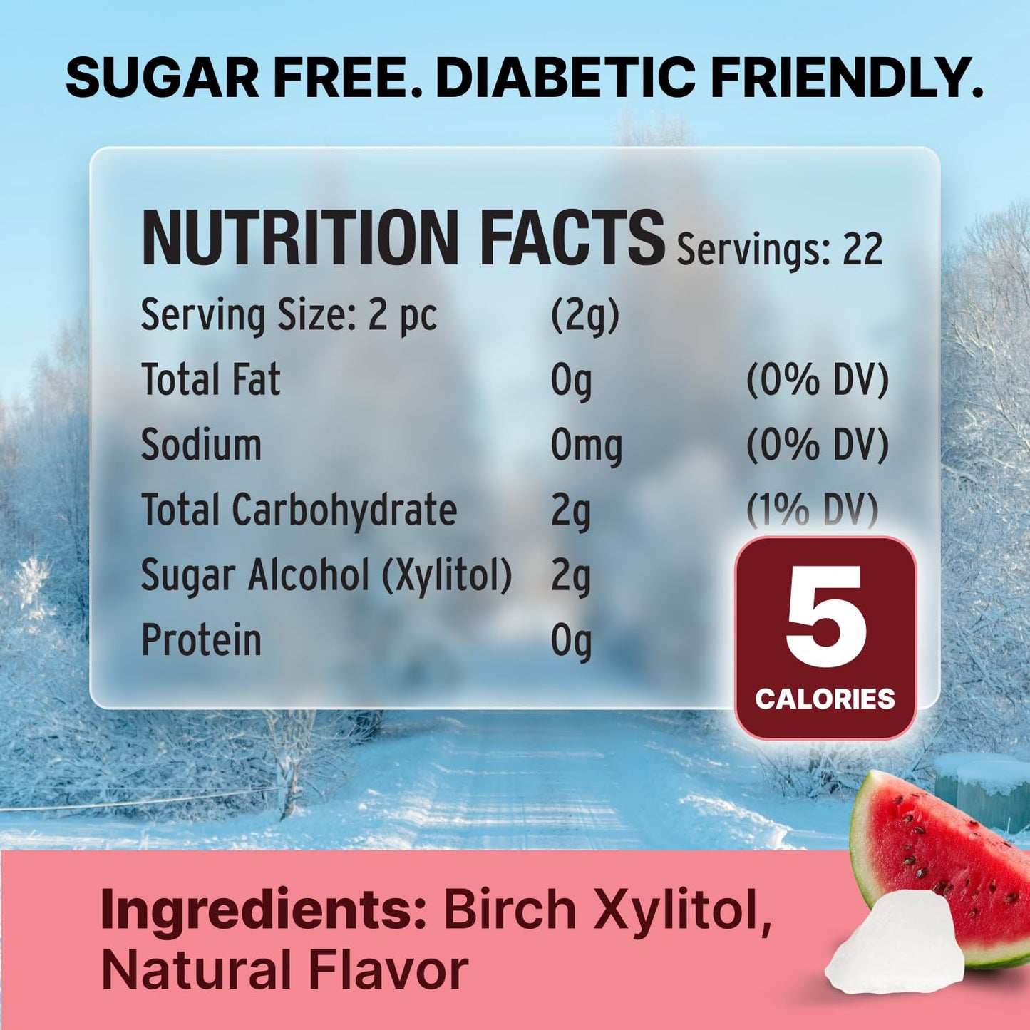 Strawberry KETO Xylitol Candy Chips (1-Pack) - SNØ 1.5oz Tin - Sugar-Free Candy With Only 2 Ingredients | Low Carbs, Diabetic-Friendly, Non-GMO, Vegan, GF & Kosher | Purest candy in the world