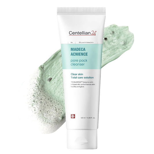 CENTELLIAN 24 Madeca Acnience Pore Pack Cleanser (4.05fl oz) - Dual Action Clay Cleanser & Mask for Pore Minimizing, Sebum Control, Removes Impurities, Korean Skin Care. Centella Asiatica, Tecalming.