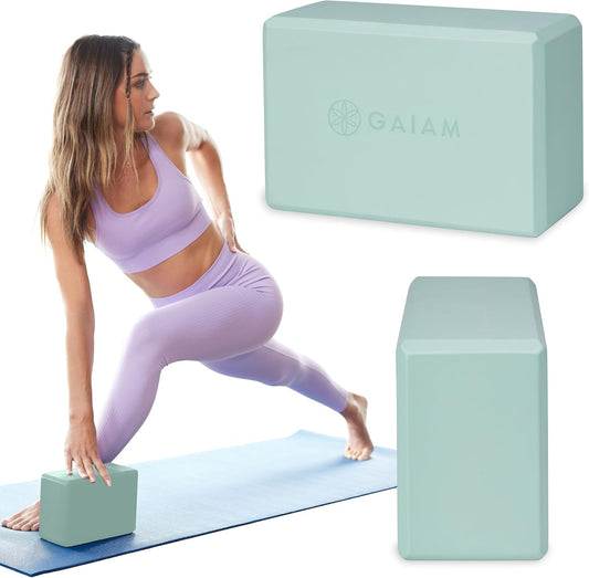 Yoga Block - Supportive Latex-Free Eva Foam - Soft Non-Slip Surface with Beveled Edges for Yoga, Pilates, Meditation - Yoga Accessories for Stability, Balance, Deepen Stretches