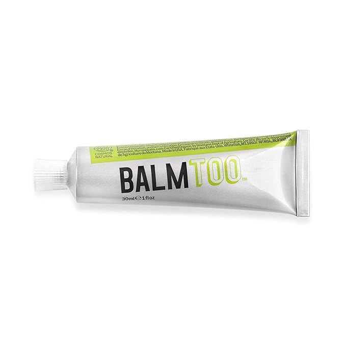 Hurraw! Balmtoo Squeezable Balm, Lemon Balm Coconut Pulp: Ultra-moisturizing. Anywhere application. Body, face, lips, neck, fingers, toes. 1 tube = 7 sticks of lip balm. Natural, Organic. Made in USA