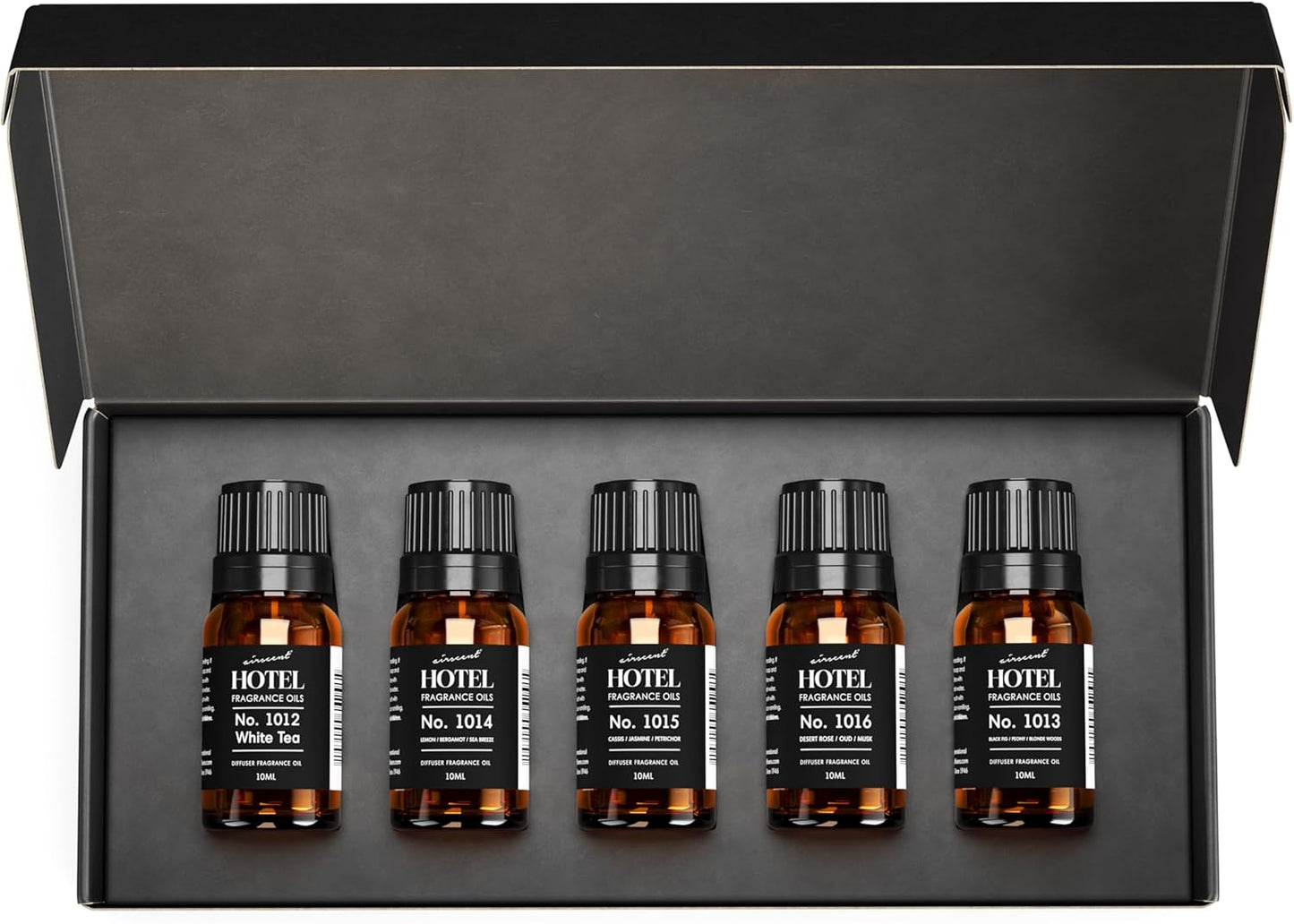 AirScent Hotel Diffuser Oil Gift Set - 5-Star Hotel Scents - 10 mL, 0.34 fl oz Fragrance Oil Set - Inspired by The Fairmont, The White Tea Hotel Scent and Other 5-Star Hotel Blends