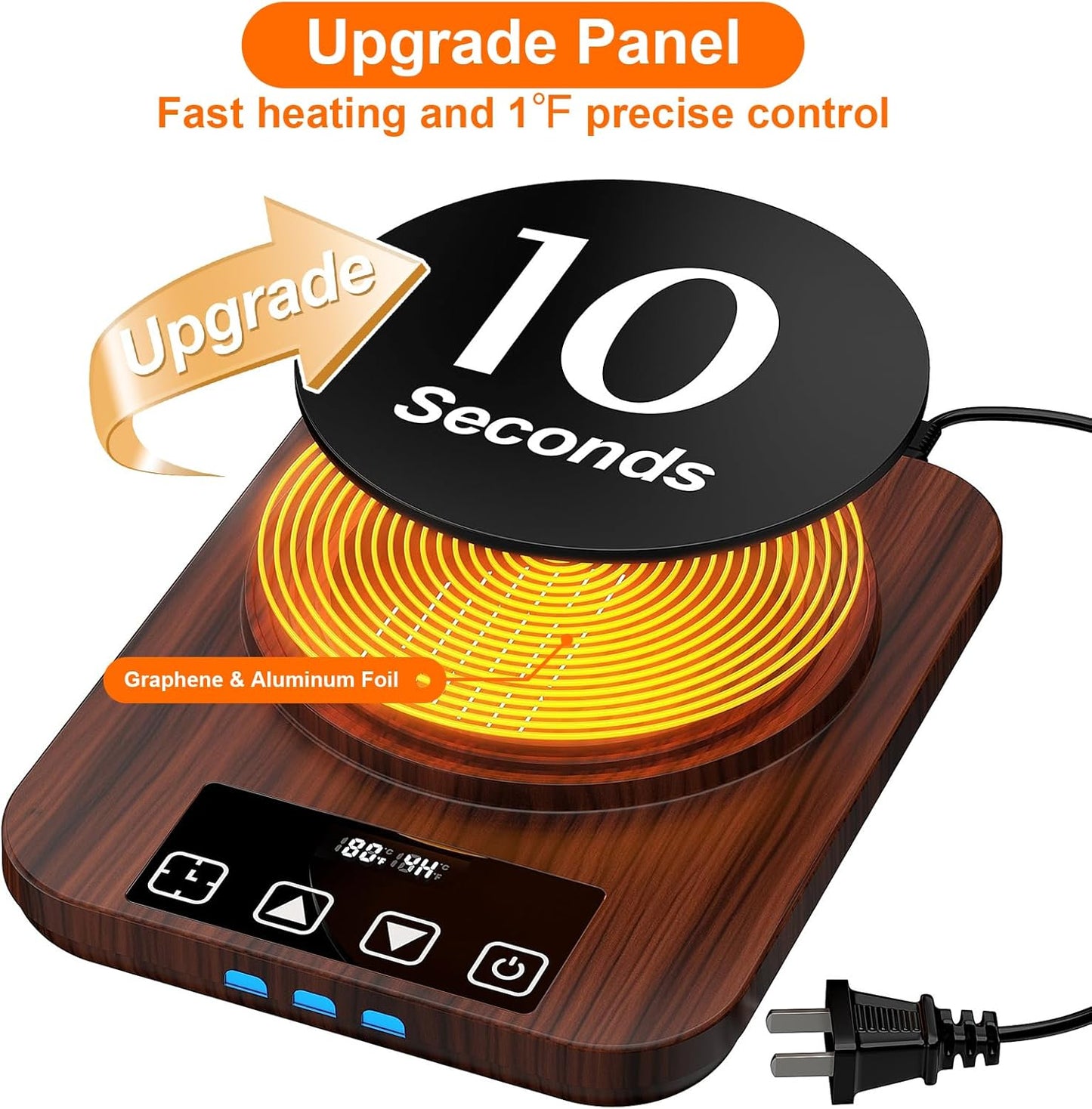 Electric Sourdough Starter Warmer, Upgrade Warming Heating Pad Mat for Sour Dough Starter, Sourdough Heater Proofing Tool for Home Baking with Thermostat Control, Timing, Memory Function (Wood Grain)