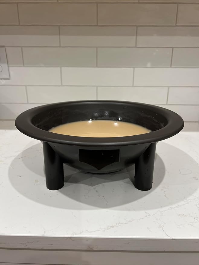 Kavafied Tanoa - Traditional Kava Bowl, 1.5 Gallons, Food Safe PP, 15"x15"x5.5" (Midnight Black Tapa)