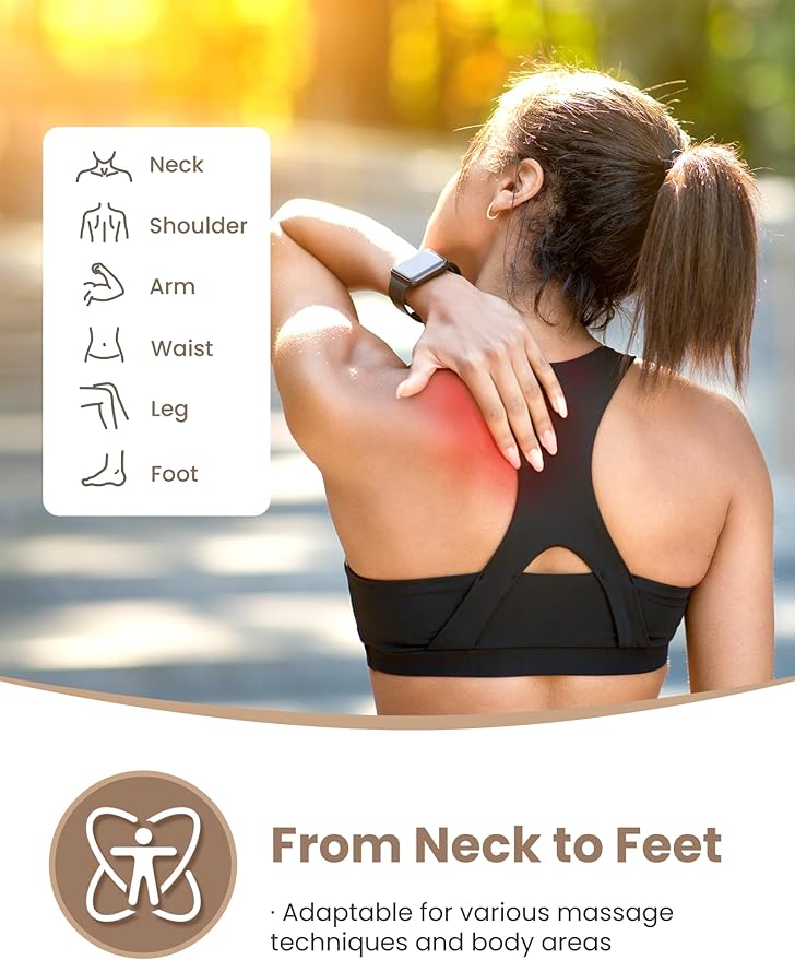 lifechill Trigger Point Massage Tool for Deep Tissue Massage & Gua Sha, Muscle Scraper Tool for Full Body Pain Relief, Thumb Saver Acupressure Tool, FSA HSA Eligible