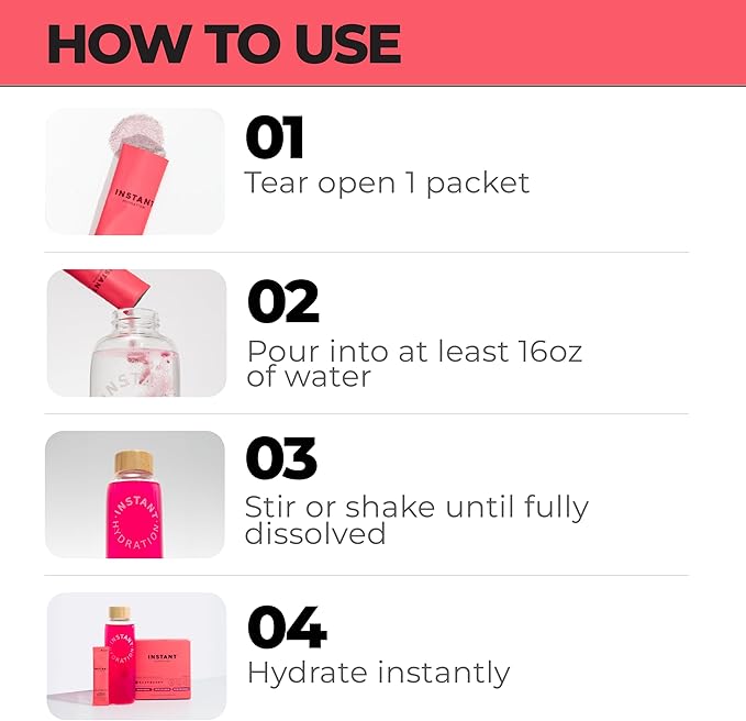Instant Hydration Electrolytes Powder Packets - Raspberry Electrolyte Drink Mix - Zero Sugar - Keto, Vegan, Gluten-Free, Non-GMO - Boost Recovery, Brain Health, Muscle & Tissue Support- 30 Sticks