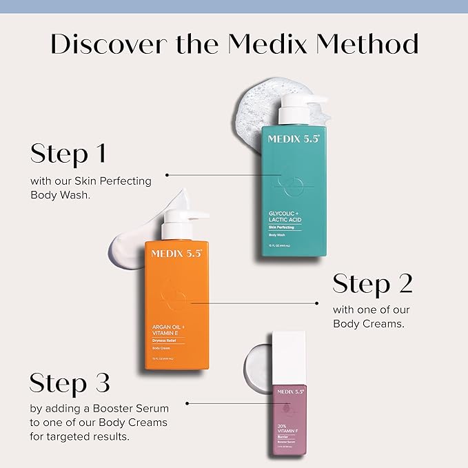 Medix 5.5 Argan Oil Cream W/Vitamin E Anti Aging Skin Care Moisturizer Body Cream | Firming Body Lotion Reduces Look Of Wrinkles, Cellulite, Crepey, & Uneven Skin Tone For Women & Men, 15 Fl Oz