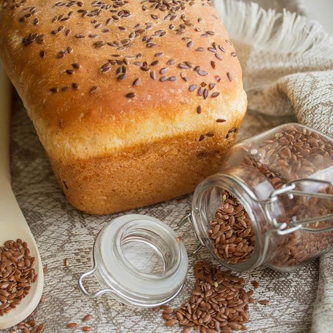 GranAroma Brown Flax Seeds, Baking, Egg Replacement, Linseeds (4.96 Ounce)