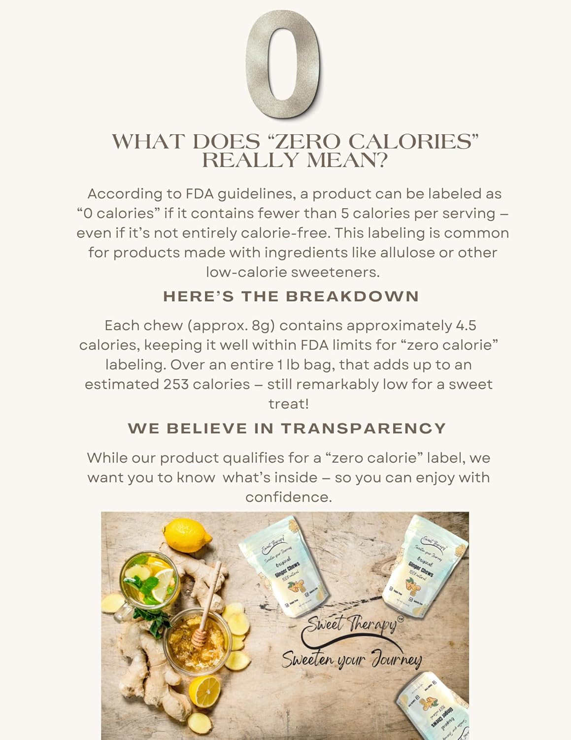 Sweet Therapy Extra strength Ginger Chews Sugar Free - Sugar free ginger candy - Sugar free Candy -Sugar free snacks -Zero sugar candy - Calorie free candy - Double Strength ginger chews