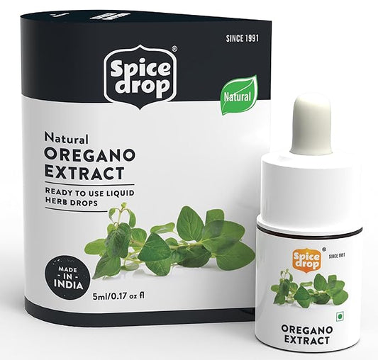 Spice Drop Oregano Extract | 100% Natural | For Soups, Pasta, Pizza, Spaghetti, Gourmet | 0.17oz (180 drops) | Herb Extract | Authentic Flavor | Vegan | Keto & Paleo Friendly | Non-GMO | Drop And Stir
