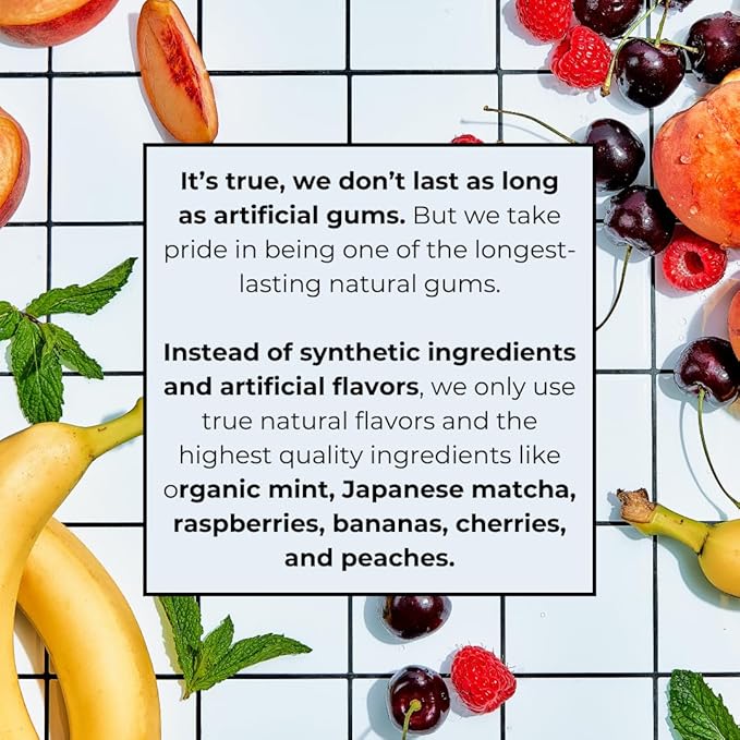 Refresh Gum, Xylitol, Sugar Free, Natural, Aspartame Free, Natural Flavors & Organic Ingredients, Plant-Based, Plastic Free, Non GMO, Gluten Free, Vegan, Bubble Gum Flavor, 12 Pcs, 12 Pack